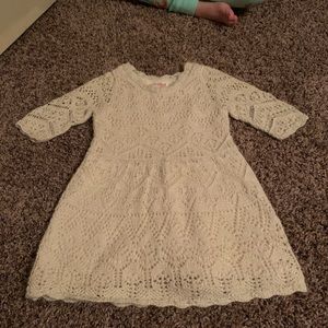 Cat and Jack cream lace dress with hints of gold